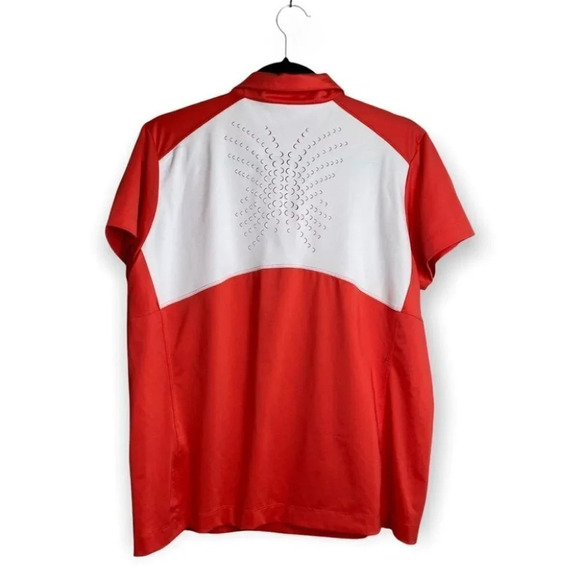 Nike Golf Fit Dry Coral Tee with White Breathable Back - Picture 2 of 10